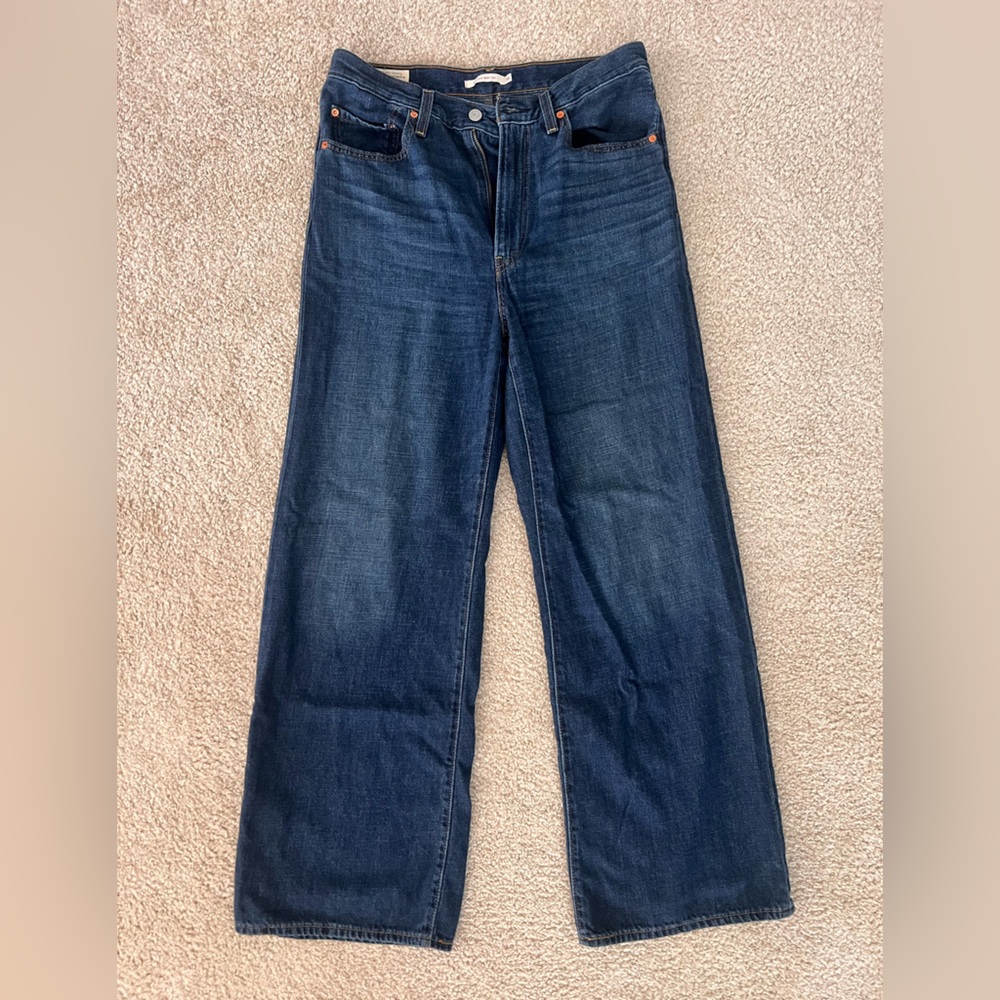 Levi's Women's Dark Blue Wide Leg Jeans
